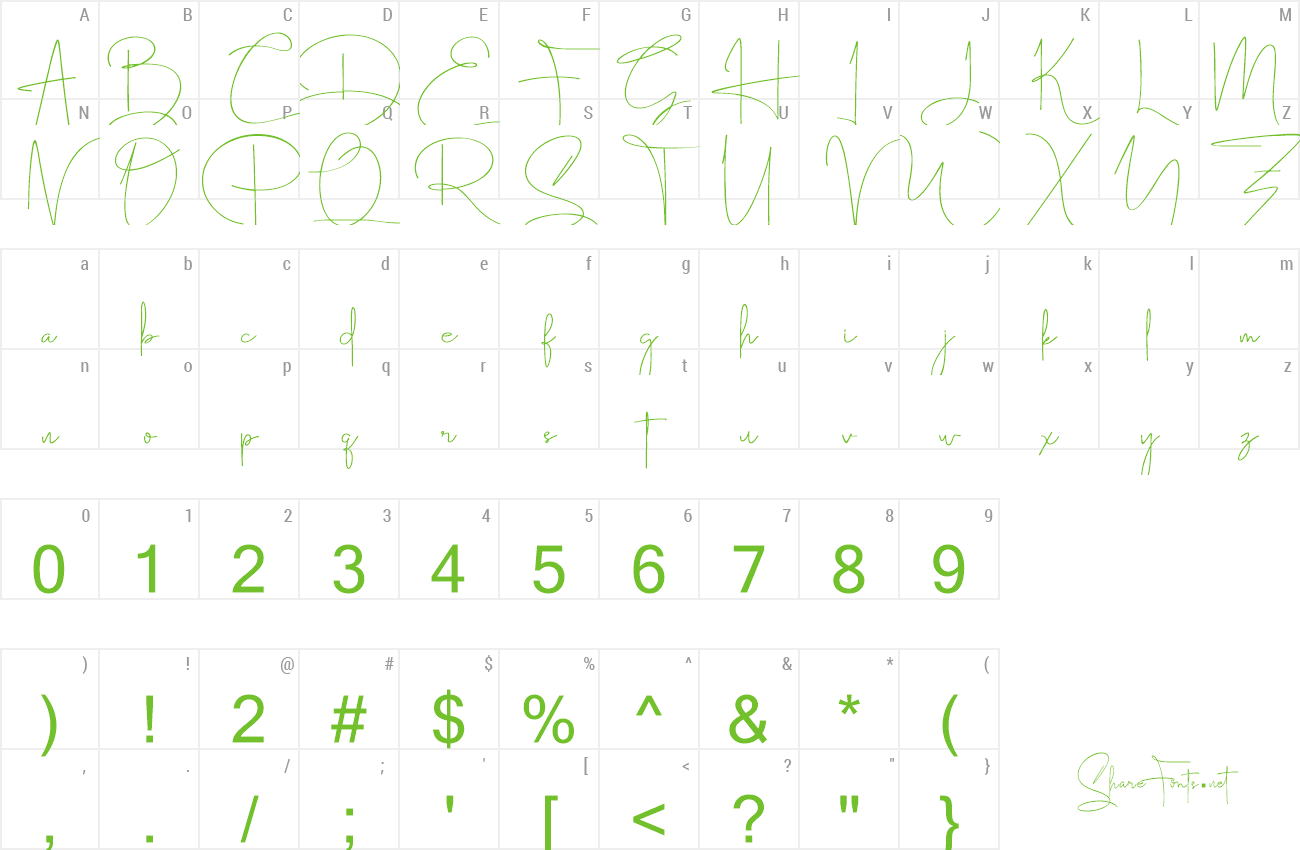 Font Dalton White preview